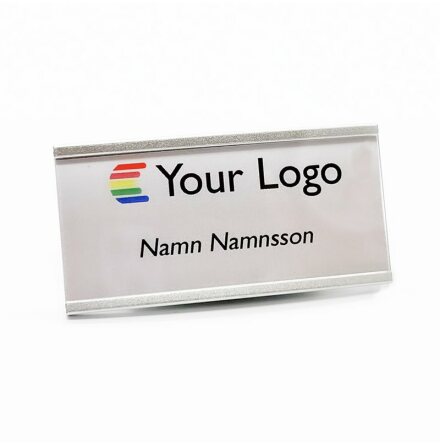 Namnskylt, alu window konvex 74x34 mm
